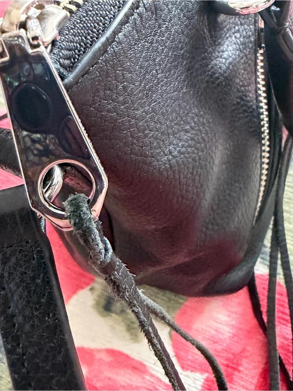 Rebecca Minkoff Micro Moto Black Leather Satchel
